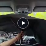 Slunečník na čelní sklo auta – video