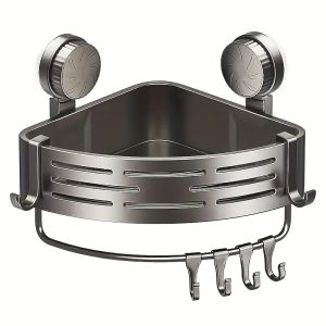 Rohová polička do koupelny - bez vrtání