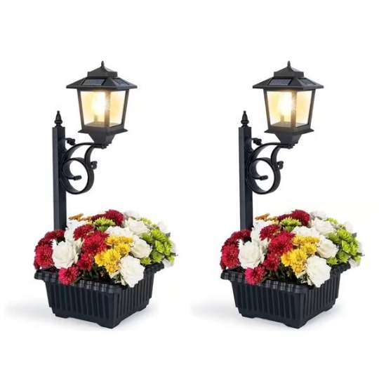 Solární zahradní květináčová lampa