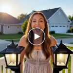 Solární zahradní květináčová lampa – video